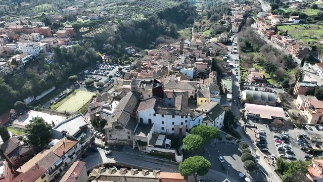 Il centro storico di Formello, paese vicino Roma.
Vista aerea di Formello, paese vicino Roma, Lazio, Italia.