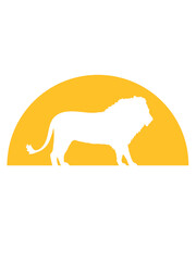 Sonnenuntergang Silhouette Löwe 