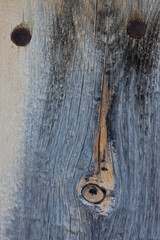 Detalle de puerta vieja con texturas y gama de gris, marrón y oxido