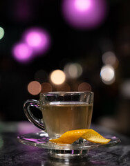 cup of tea with lemon