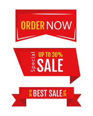 red sale labels