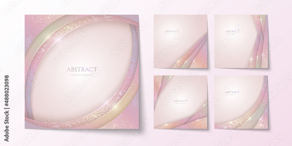 Canvas Prints abstract luxury backgrounds set with gold lines, spots and copy space. elegant layered modern templa
