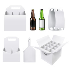White Box Package Realistic Set