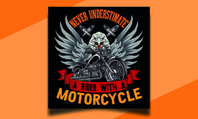 never underestimate a rider with motorcycle