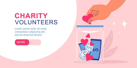 Charity Volunteers Horizontal Banner