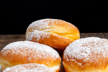 fried in oil Berlin donuts with stuffing