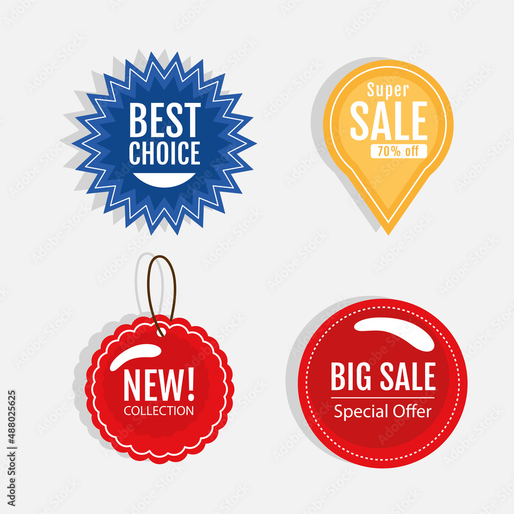 Wall mural sale promotion labels