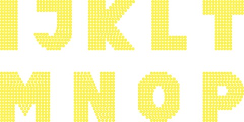 font with dots shape