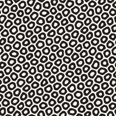 Vector seamless hand-painted pattern. Abstract decorative background with brush strokes. Monochrome hand-drawn texture.