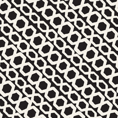 Vector seamless hand-painted pattern. Abstract decorative background with brush strokes. Monochrome hand-drawn texture.