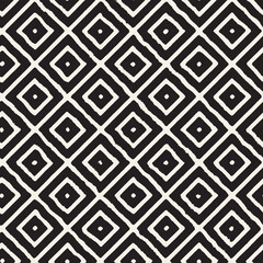Vector seamless hand-painted pattern. Abstract decorative background with brush strokes. Monochrome hand-drawn texture.