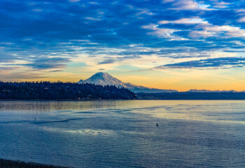 Water And Mountain Sunset 2