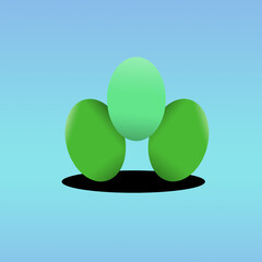 easter green eggs easter holidays card 