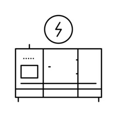 electrical equipment line icon vector black illustration