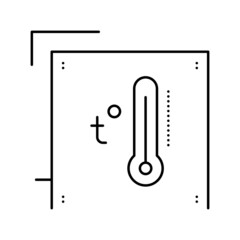temperature preserving layer line icon vector illustration