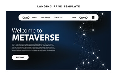 landing page template website presentation digital marketing flat design startup event metaverse