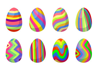 easter egg design colorful and pattern on white background illustration  vector
