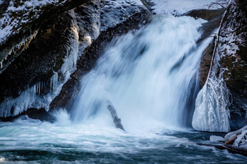 waterfall in the mountains