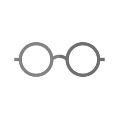 Glasses grey flat vector icon
