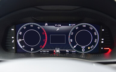 Illuminated instrument panel with the passenger car