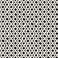 Vector seamless hand-painted pattern. Abstract decorative background with brush strokes. Monochrome hand-drawn texture.