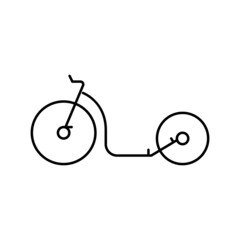 trial bicycle line icon vector illustration © vectorwin