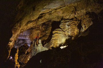 a beautiful and unusual large underground cave