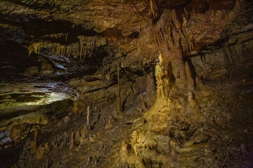 a beautiful and unusual large underground cave