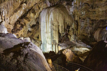 a beautiful and unusual large underground cave