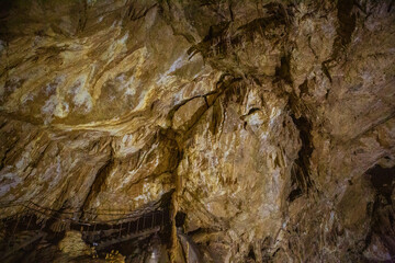 a beautiful and unusual large underground cave