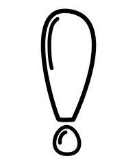 exclamation mark on white