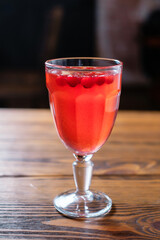 Cranberry juice. Menu design concept.