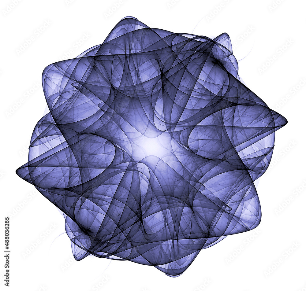 Poster round smoky pattern of delicately placed lines on a white background. graphic design element. 3d ren