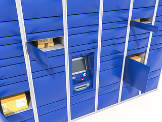 automatic locker for parcel delivery.