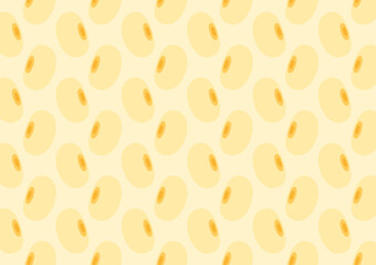 Soybean pattern vector. Soybean on white background. Grain pattern.