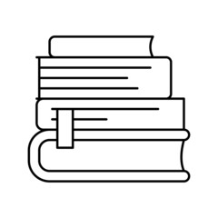 reading books geek line icon vector illustration