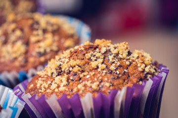 Close up of a muffin