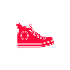 Vector illustration. Sneakers icon or logo.