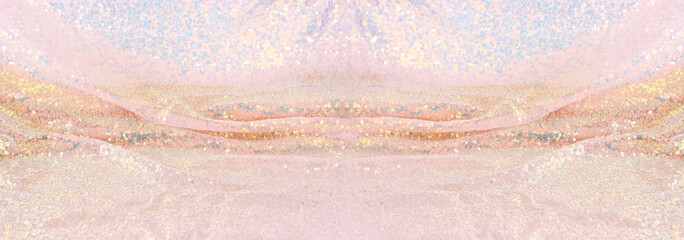 background of beautiful golden and pink sequins fabric