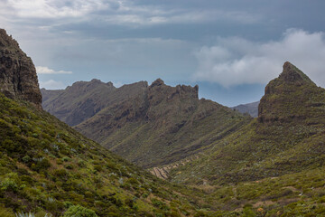 Fototapeta na wymiar Mountain landscape in Masca, Tenerife, Spain.