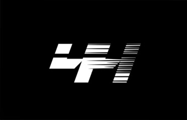 black and white simple 44 number logo icon design. Creative template for company and business