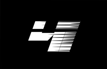 black and white simple 41 number logo icon design. Creative template for company and business