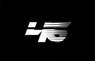 black and white simple 46 number logo icon design. Creative template for company and business