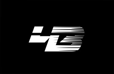 black and white simple 43 number logo icon design. Creative template for company and business