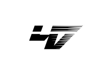 black and white simple 47 number logo icon design. Creative template for company and business