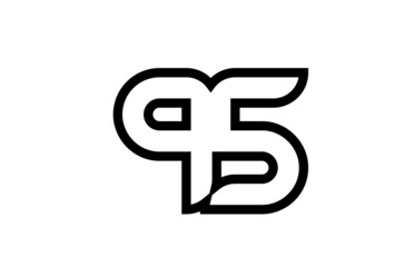 Fototapeta premium black and white line 95 number logo icon design. Creative template for business and company