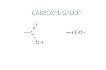 Carboxyl group molecular skeletal chemical formula.	