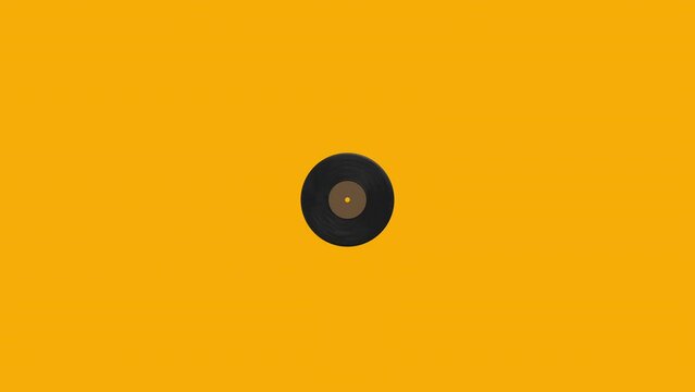 vinyl records animation, 3d rendering.