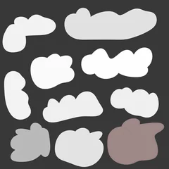 Zelfklevend Fotobehang pattern with clouds abstract background illustration  © Effrosyni 