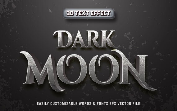Dark Moon 3d Text Effect Teamplate